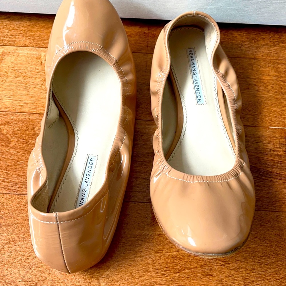 Cream coloured Vera Wang size 8.5 ballet slippers